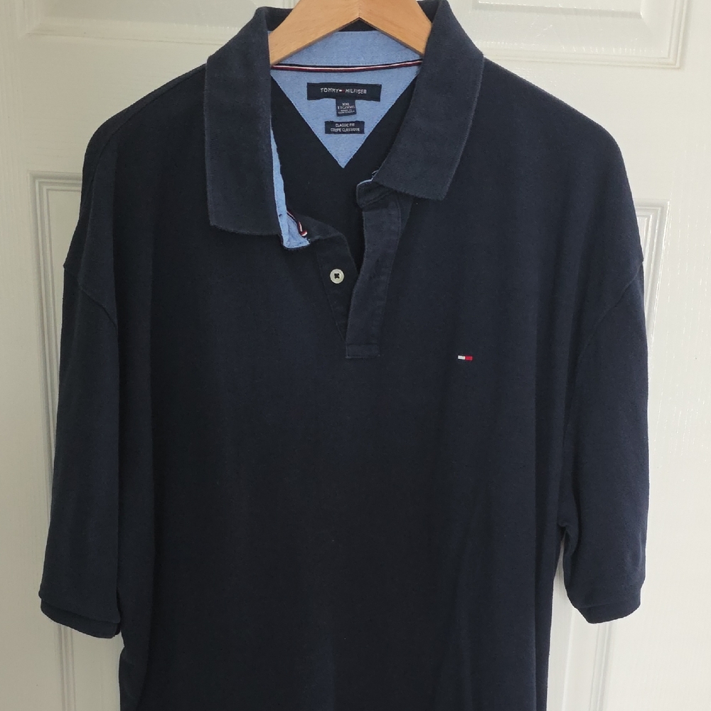 Tommy Hilfiger Men's Dark Blue Polo Shirt